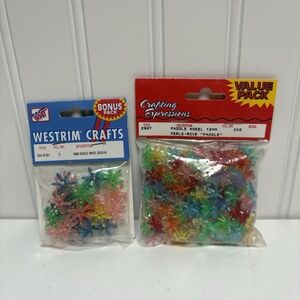 Vintage Crafting Expressions Westrim Crafts Paddle Wheel Beads Multicolor 241 Pc